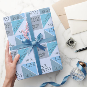 Custom Monogram Life ist eine verrückte Reise Geschenkpapier