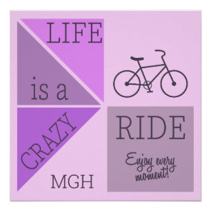 Custom Monogram Life ist eine verrückte Reise Poster