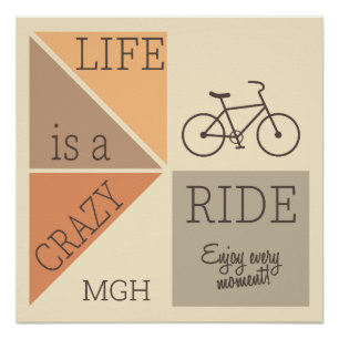 Custom Monogram Life ist eine verrückte Reise Poster