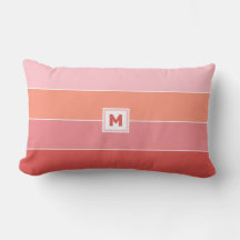Custom Monogram Lumbar Pillow