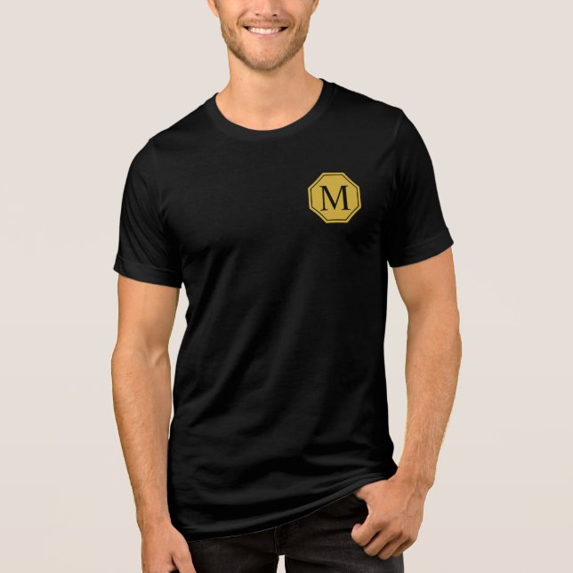 Custom Monogram Men's Tri-Blend-T-Shirt Tri-Blend Shirt (Vorderseite)