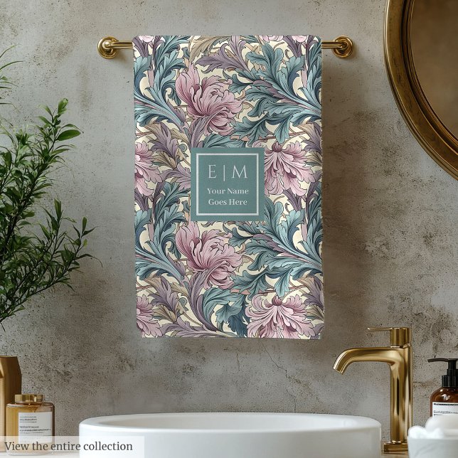 Custom Monogram Morris Inspiriert Badetuch Badhandtuch Set (Custom Monogram Morris Inspired Bath Towel)