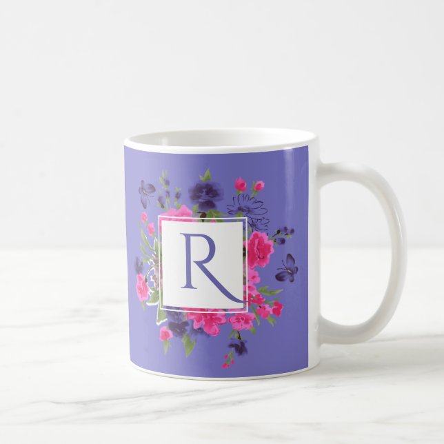 Custom Monogram Mother's Day Gift Kaffeetasse (Rechts)
