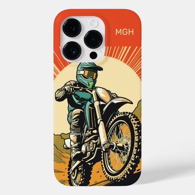 Custom Monogram Motocross Case-Mate iPhone Hülle (Rückseite)