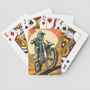 Custom Monogram Motocross Spielkarten
