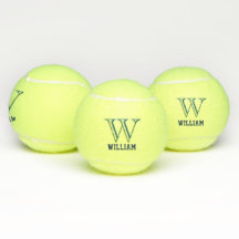 Custom Monogram Name Bold Initial Tennis Ball