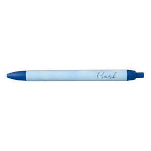Custom Monogram Name Glimmering Blue Lights School Kugelschreiber