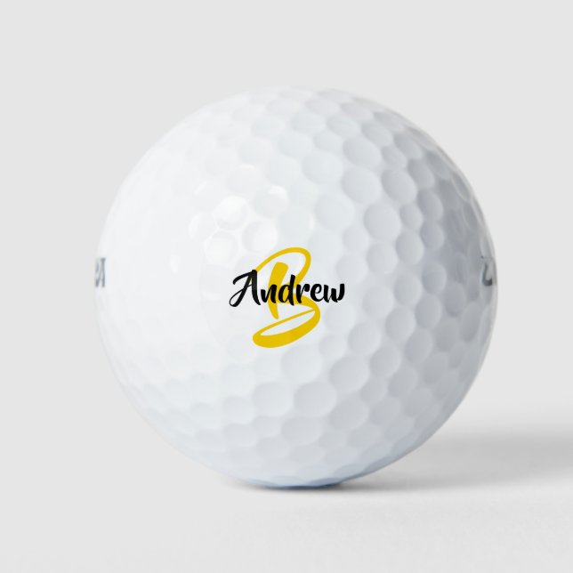 Custom Monogram Name White Golf Balls Golfball (Vorderseite)