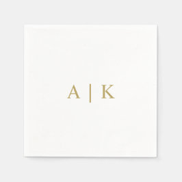 Custom Monogram Napkins Imitate Gold Serviette