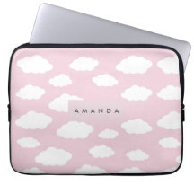 Custom Monogram Niedlich Girly Pink Cloud Geschenk