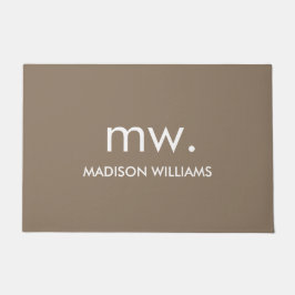Custom Monogram Pastel Elegant Stilvoll modern Fußmatte