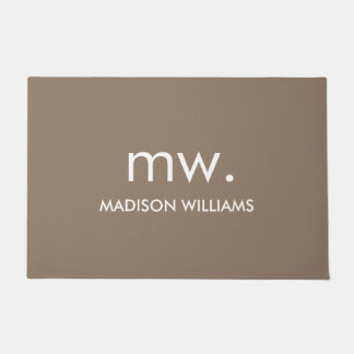 Custom Monogram Pastel Elegant Stilvoll modern Fußmatte