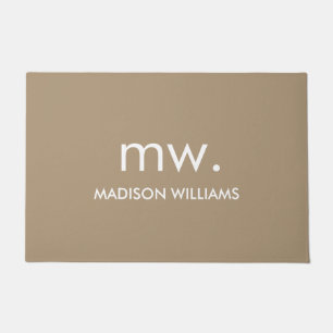 Custom Monogram Pastel Elegant Stilvoll modern Fußmatte