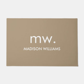 Custom Monogram Pastel Elegant Stilvoll modern Fußmatte