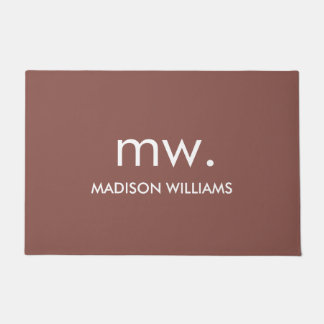 Custom Monogram Pastel Elegant Stilvoll modern Fußmatte