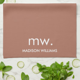 Custom Monogram Pastel Elegant Stilvoll modern Geschirrtuch