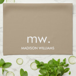 Custom Monogram Pastel Elegant Stilvoll modern Geschirrtuch