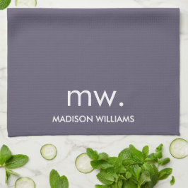 Custom Monogram Pastel Elegant Stilvoll modern Geschirrtuch