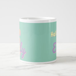 Custom monogram  – purple, blue & Peach  Jumbo-Tasse