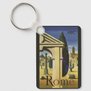 Custom Monogram Rome Italien Schlüsselanhänger