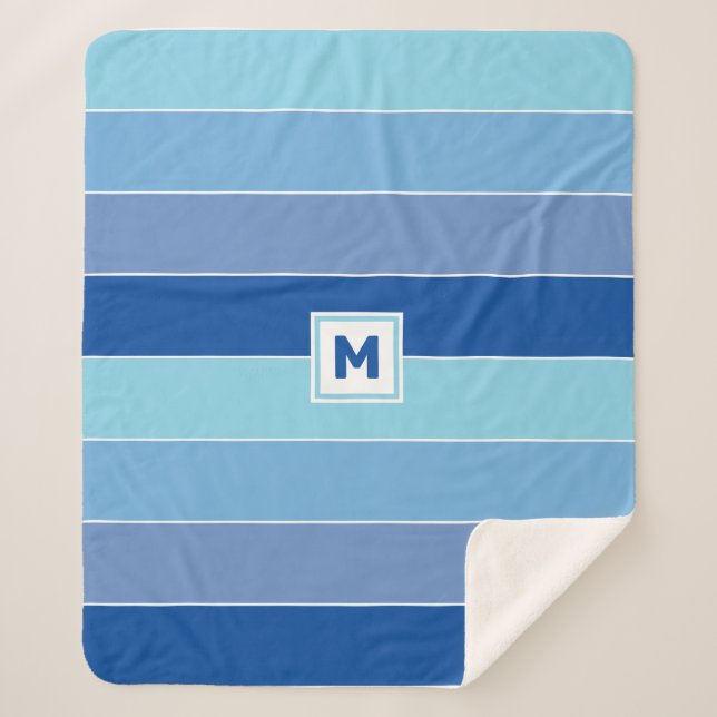 Custom Monogram Sherpa Blanket Sherpadecke (Vorderseite)