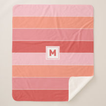 Custom Monogram Sherpa Blanket