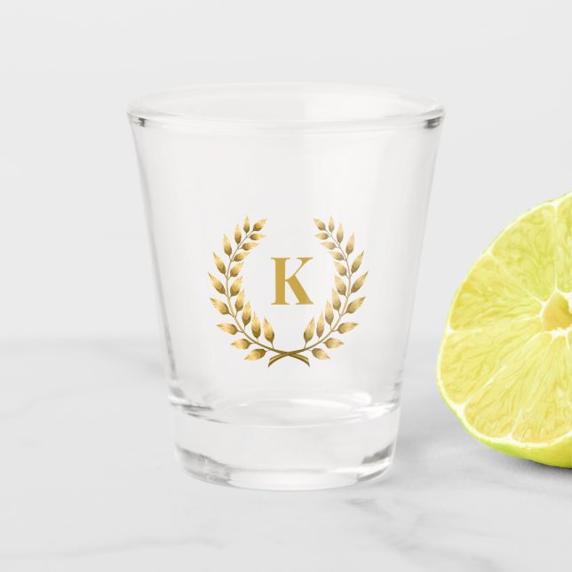 Custom Monogram Shot Glass Schnapsglas (Vorderseite)