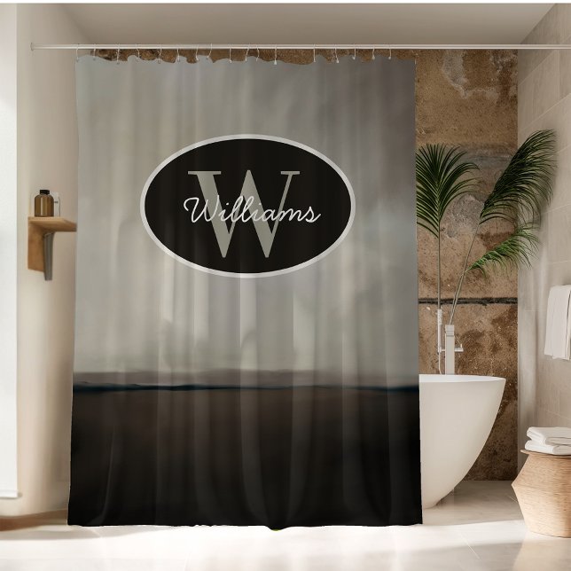 Custom Monogram Shower Vorhang Ölgemälde (Von Creator hochgeladen)