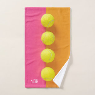 Custom Monogram Tennis Balls Handtuch