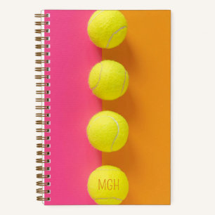 Custom Monogram Tennis Balls Notizbuch