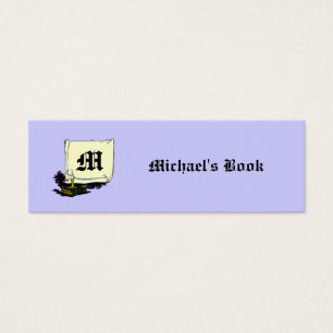 Custom Monogram und Name Vintag Art Mini Lesezeich