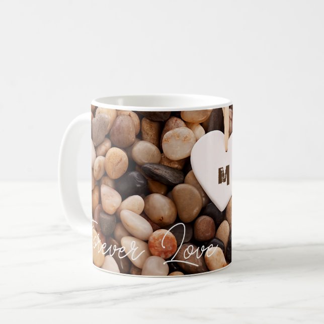 Custom Monogram Valentine's Day Gift Kaffeetasse (Vorderseite Links)