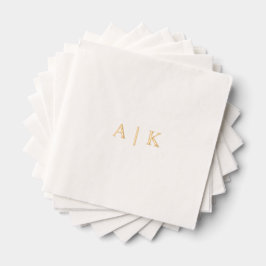 Custom Monogram Wedding Napkins - Gold Foil Servietten Mit Folie