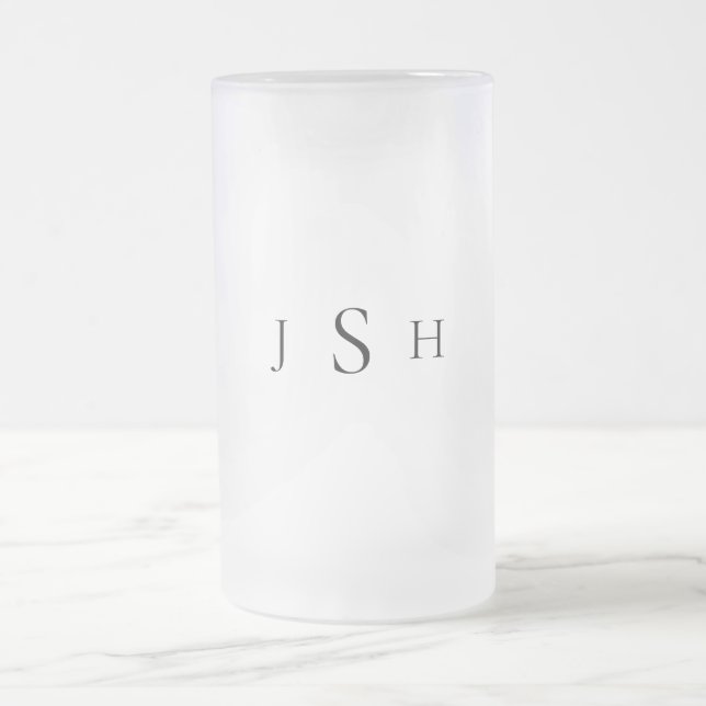 Custom Monogram Wedding Trauzeuge Mattglas Bierglas (Mittel)