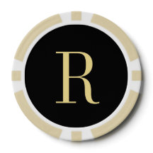 Custom Monogram Weders Day Poker Chips