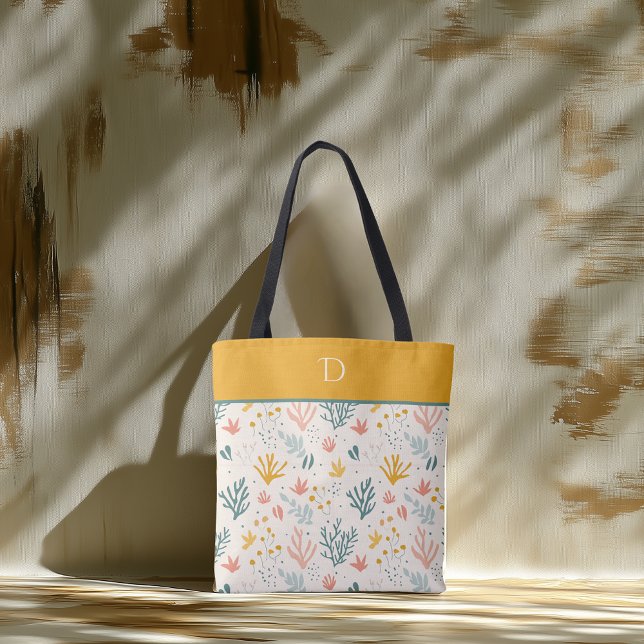 Custom Monogram with Colorful Botanic Pattern (Von Creator hochgeladen)