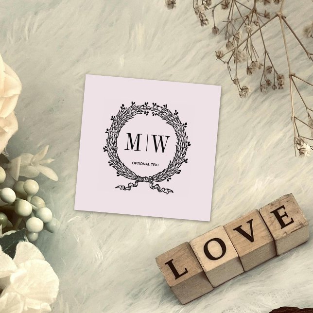 Custom Monogram Wreath Gummistempel (Von Creator hochgeladen)