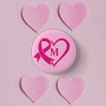 Custom Monogramm Brustkrebs Awareness Ribbon<br><div class="desc">Das rosa Band ist zum universellen Symbol für Brustkrebs geworden,  indem sie das Bewusstsein schärft,  die Unterstützung leistet und Frauen solidarisch zusammenbringt.</div>