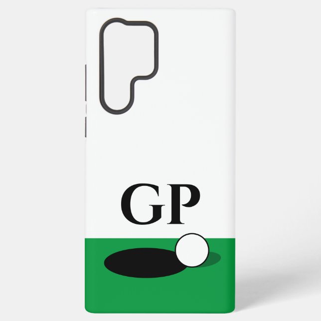 Custom monogrammed golf player samsung galaxy hülle (Rückseite)