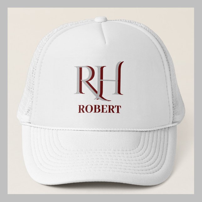 Custom Monogramn Name Ball Truckerkappe (Von Creator hochgeladen)