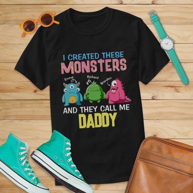 Custom Monster Call Daddy Papa Pater Vater Funny T-Shirt (Von Creator hochgeladen)