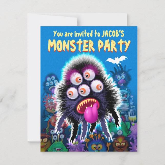Custom Monster Halloween-Party laden - GogSpider! (Vorderseite)