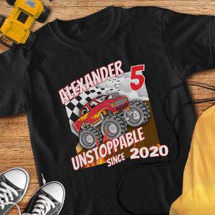 Custom Monster Truck Birthday Shirt unaufhaltsam