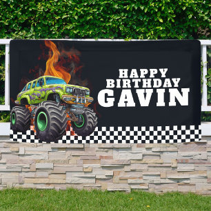 Custom Monster Truck Indoor Vinyl Geburtstag Banner