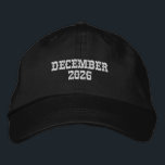 Custom Month December Year 2026 Adjustable Navy Bestickte Baseballkappe<br><div class="desc">Celebrate the final chapter of the year with this Navy Alternative Apparel Basic Adjustable Cap featuring finely detailed “December 2026” embroidery for a crisp and lasting finish. Designed with a one-size-fits-all adjustable strap, it offers comfortable everyday wear while making your special date stand out at holiday parties, company wrap-ups, reunions,...</div>
