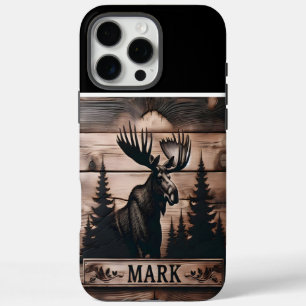 Custom Moose Wood Sign iPhone 16 Pro Max Hülle