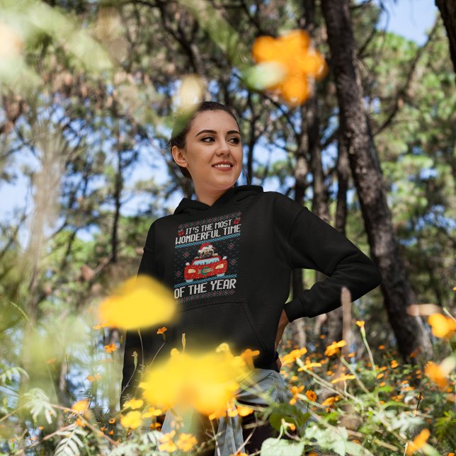 Custom Mops Dog Weihnachten Ugly Personalisiert Hoodie (Von Creator hochgeladen)