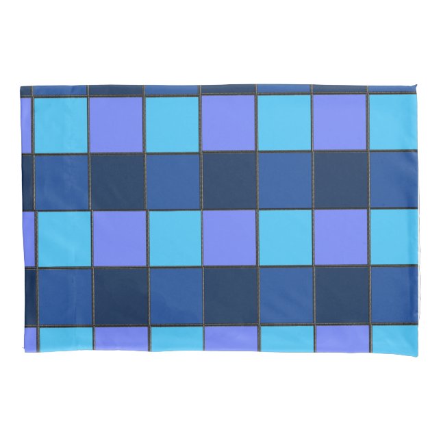 Custom  Mosaic Tile & Pixel Grid Pattern Kissenbezug (Vorderseite)
