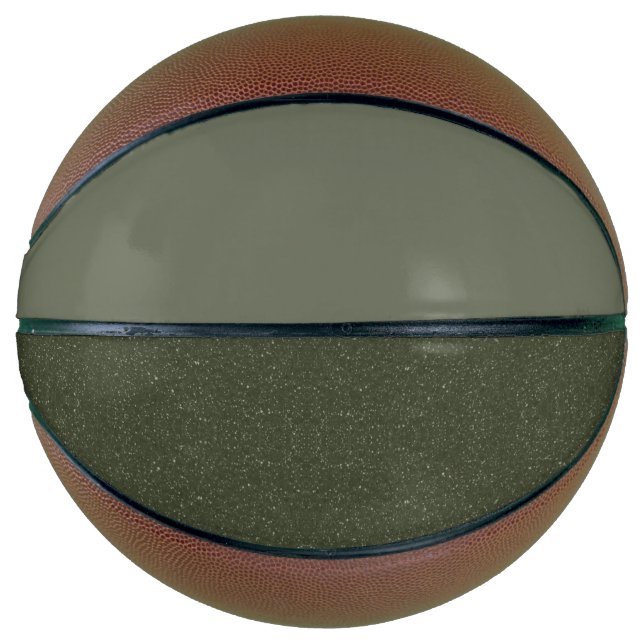 Custom Moss Green Basketball - Horizontale Aufteil (Vorderseite)