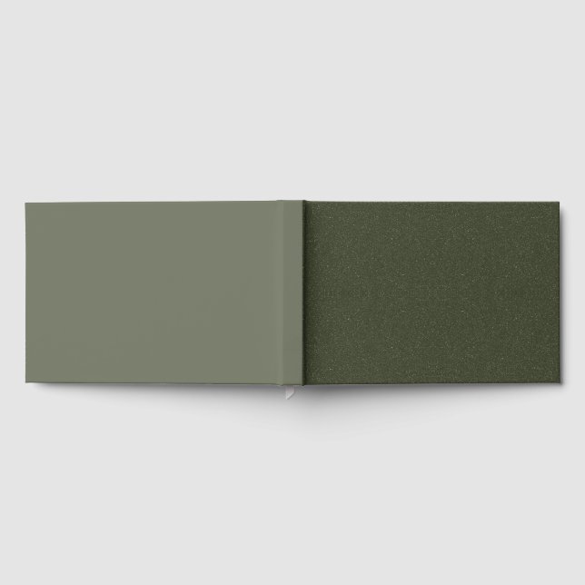 Custom Moss Green Foil Guestbook - Luxe Look Gästebuch (Voll)